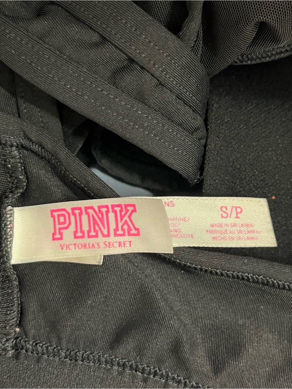 Victoria's Secret Black Sports Bra with White Dog Graphic - Picture 4 of 4